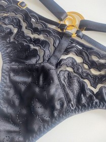 Bordelle Dala Thong Black size L can fit smaller sizes too NWT
