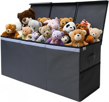 Extra Large Toy Storage Organizer with Lid - Sturdy, Collapsible Toy Chest Stora