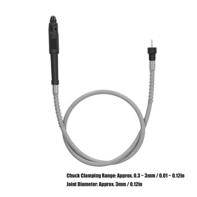 Flexible Shaft Adapter Drill Extension Grinder Cable With 0.3-3mm Chuck New