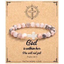 Christian Gifts for Women, Religious Cross Bracelet Gifts for for Mom/Daugh - 18