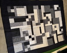 Handmade Patchwork Quilt Blanket Large Throw Neutral Colors No Batting