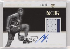 2019 Panini Noir Rookie Black and White 81/99 Mfiondu Kabengele Patch Auto 0c6