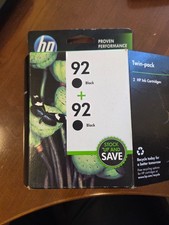 HP 92 Black Ink Cartridge Twin Combo Set C9512FN 2 x C9362WN Sealed Foil Packs