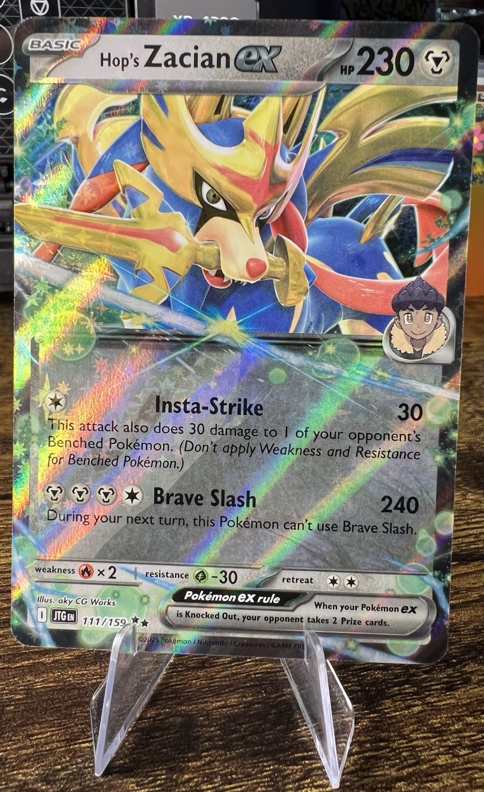 Hop's Zacian ex SVP 193 Sv: Scarlet & Violet Black Star Promo Cards Holo