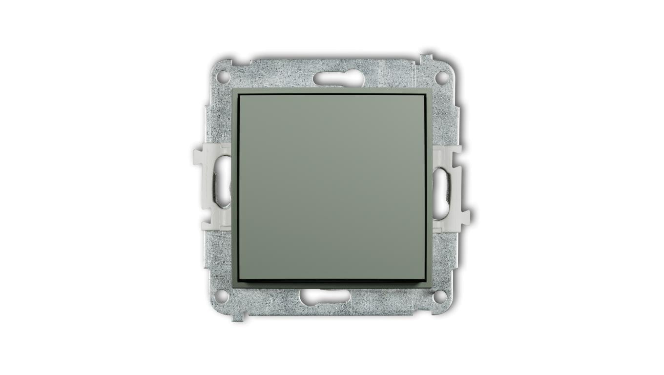 MINI connector mechanism, single pole (one button without pictogram) sage /T2UK