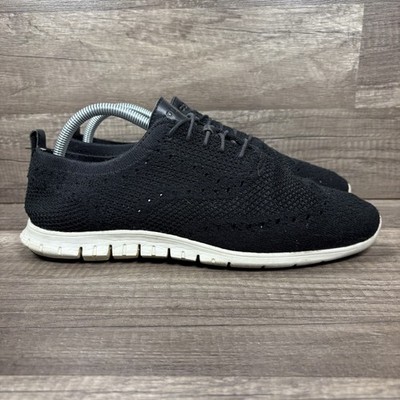 Cole Haan Zerogrand Knit Wingtip Black Womens US Size 10.5 W06723 Sneakers