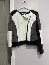 Michael Kors Black, Gray, and White Women's Blazer
