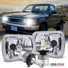 Pair 5x7" 7x6" Headlights High/Low DRL For Toyota Pickup 82-95 Tacoma 1995-1997