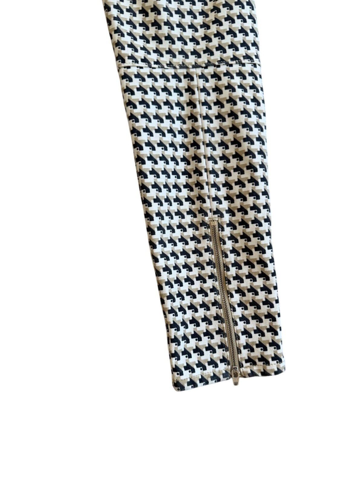 J MCLAUGHLIN Cream Houndstooth Patterned Ankle Pa… - image 5