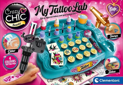 Clementoni Tattoo Studio Crazy Chic Experimentierkasten Labor Glitter 18260 Neu