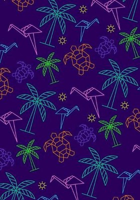 Tropical Geometric Pattern Coloring Notebook for Teens by Fresh Knight Designs (