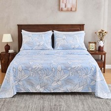 3PC Deep Pocket Twin Sheet Set Fit 14", Breathable Microfiber Soft Twin Size ...