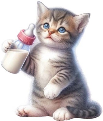 Bunte Baby Kätzchen Katze Wandkunst Schlafzimmer Fenster Vinyl Aufkleber Abziehbild 6 Größen