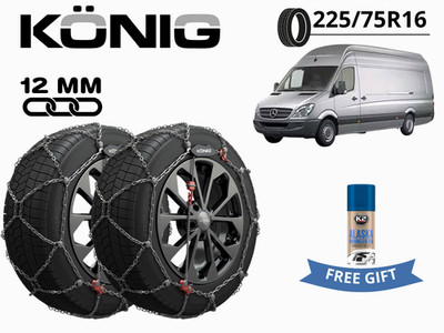 Schneeketten KONIG 12MM X12PRO GR 245 225/75R16 Für MERCEDES SPRINTER (B906)