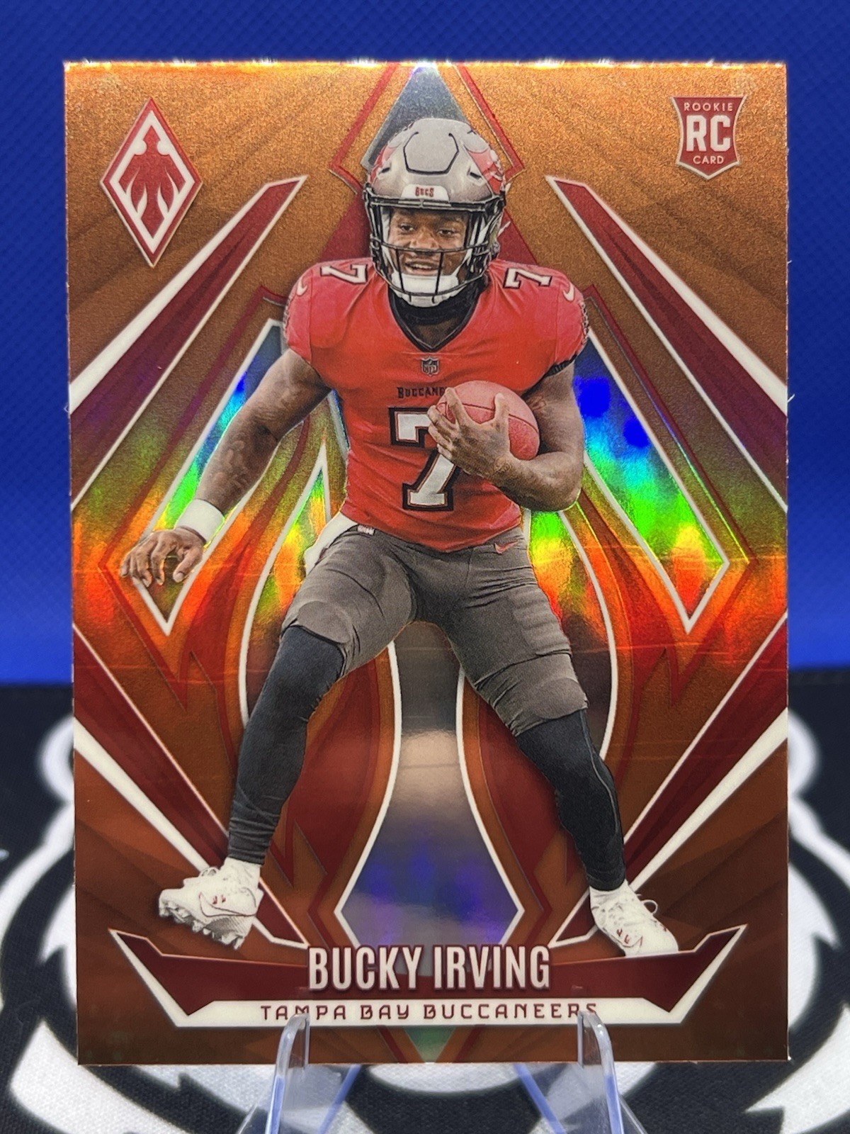 2024 Panini Phoenix #166 Bucky Irving RC Orange Prizm Tampa Bay Buccaneers