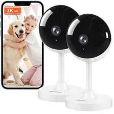 2K Indoor Security Camera WiFi Baby Monitor Pet Cam Night Vision 2Way Talk Alexa
