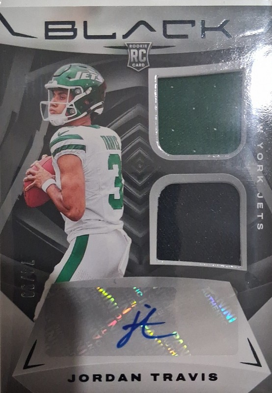 2024 Panini Black - Rookie Signature Materials Jordan Travis #RSM-23 /99 (AU,...