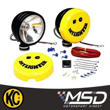 KC Hilites 100W 6 Inch Long Range Motorsport Daylighters Spot Lights Black Pair