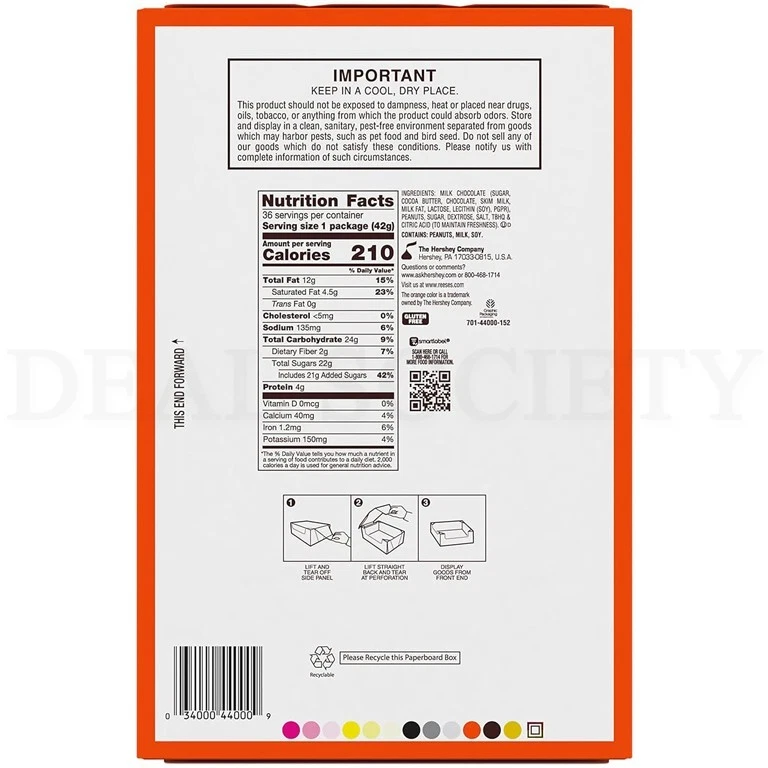 REESE'S Milk Chocolate Peanut Butter Cups Candy Packs 1.5oz 36 Count - Image 3 of 4