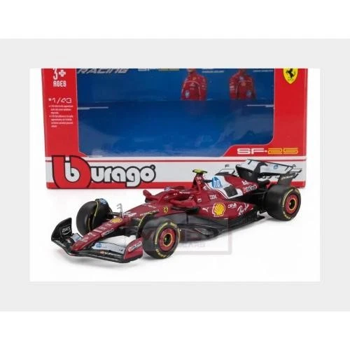 1:43 BURAGO Ferrari F1 Sf-25 #44 Season 2025 Lewis Hamilton Red BU36853-H - Immagine 2 di 2