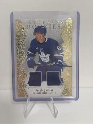 2025-26 UD Artifacts Jacob Quillan Rookie Gold Material /499 Maple Leafs