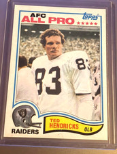 1982 Topps  Football - Ted Hendricks #190 Raiders HOF