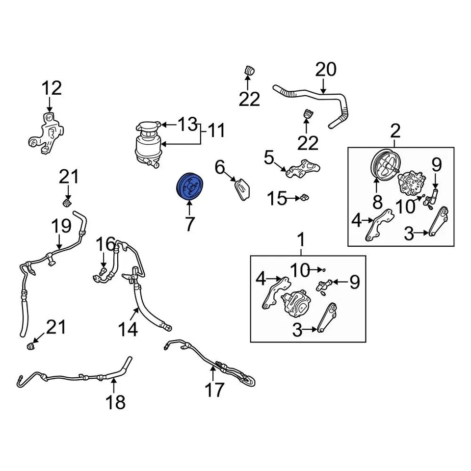 For Lexus ES330 2004-2006 Lexus 4431128111 Power Steering Pump Pulley — 第 3/4 张图片