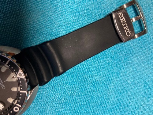 Seiko Prospex SRPC37J1 Date St. Acier Plongeurs 200M Blk SLV Automatique Montre - Photo 9 sur 10