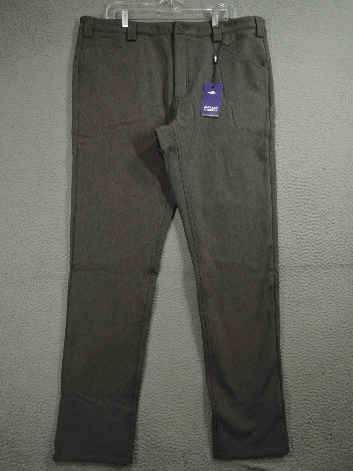Makers & Riders Patns Mens 38x36 Gray AeroFleece M1 Lined Stretch Softshell