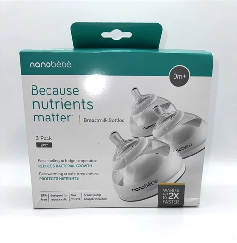 Nanobebe Baby Breastmilk Bottles 3 Pack 5 Oz 150 Ml Each Nano Bebe