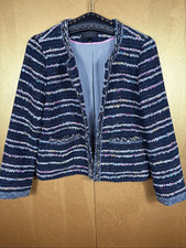 J.crew tweed fringe multi color blazer jacket size 6