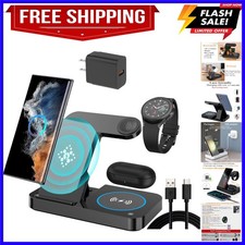3 in 1 Charging Station for Samsung Android: Wireless Phone and Watch Charger...