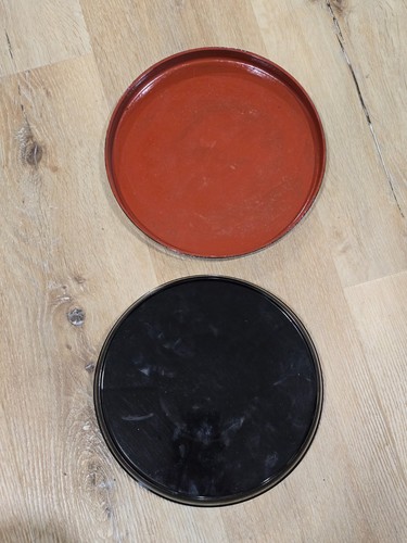 Vintage Asian Lacquerware Vanity Desk Set Hand Painted Japan Tray Decor - 第 11/23 張圖片