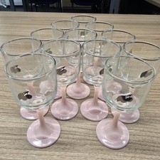 Vintage Rare Cherry B Silver Cherry Glasses - Set of 12