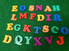 Lot of 25 Vintage Fridge Magnets - Incomplete set of ABC's