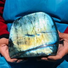 6.82LB Natural labradorite freeform  quartz crystal mineral healing decor gift