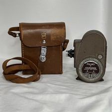 Vntg Bell Howell Filmo Double Run Eight 8mm Movie Camera with Case