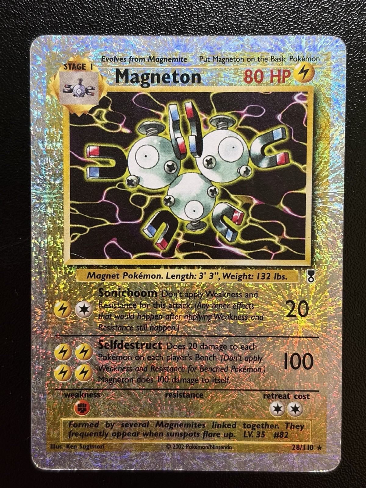2002 MAGNETON Pokemon Card #28 Legendary Collection Reverse Holo MP