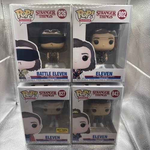 Funko Pop! Vinyl: Stranger Things Eleven Lot (4) 802 826 827 843 W / Protectors