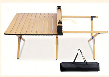 Table pliante portable enroulable légère avec sac, pique-nique camping