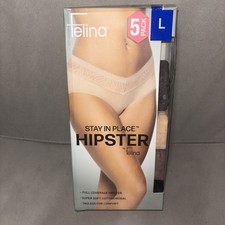 Felina Women's 4 Full Coverage Hipster Panties, LARGE, Multicolor Opened Box
