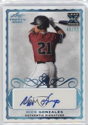 2020 Leaf Trinity Platinum 40/50 Nick Gonzales #A-NG1 Auto 0b2