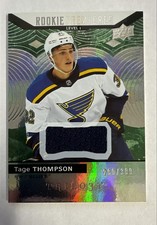 🔥💎 Tage Thompson 17-18 Upper Deck Trilogy Rookie Premieres Level 1 Green /399