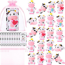 24 Sets Cute Rubber Cow Gifts Set Include Squeak Floating Cows Moo Moo Cards Org