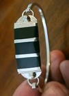 Mexico Stamped: Sterling Silver Onyx Bracelet, 16.96 grams — photo 8