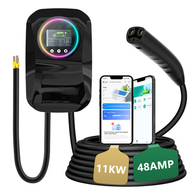 E-MINGZE Wallbox CCOOL fast EV Charger 11KW48A Phase1 Tesla IP66 Waterproof