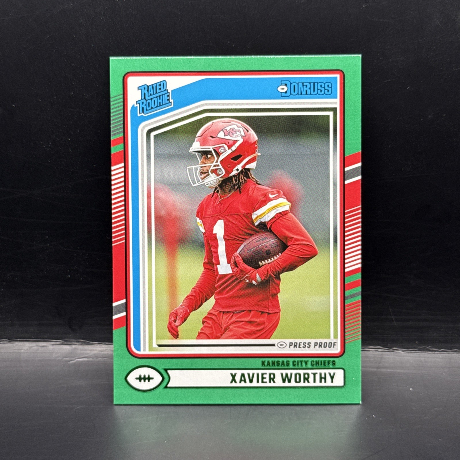 2023 Panini Donruss Rated Rookie Rashee Rice #350 Press Proof Green (RC)