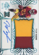 2021 LEAF TRINITY TYLER VAUGHNS PA-TV1 MINT RPA RC PATCH AUTOGRAPH 50/75 USC