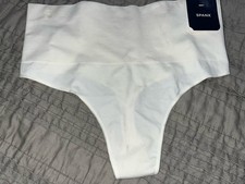 Nwt Spanx Everyday Seamless Shaping Thong Panty Large Ivory