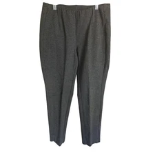 J.Jill Ponte Slim Leg Pants S Womens Gray Pull On Pleated Work Professional 